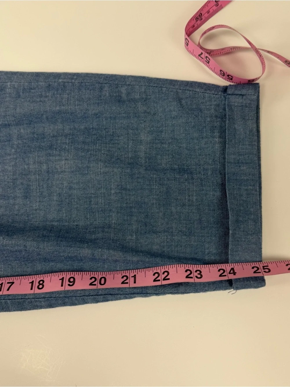 J Crew Pants Womens 14 Blue Chambray Drawstring Cotton L0873